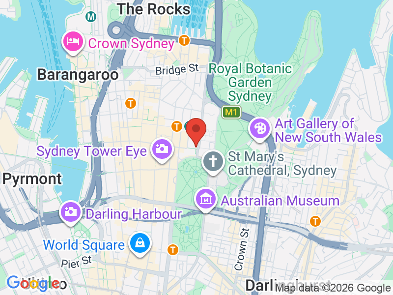 Map of Federal Court of Australia