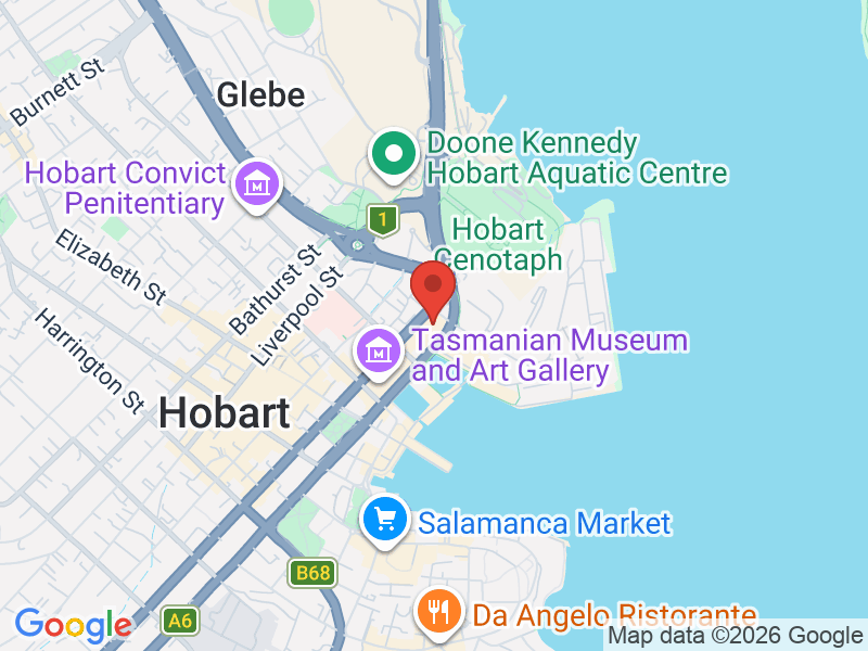 Map of Hotel Grand Chancellor Hobart