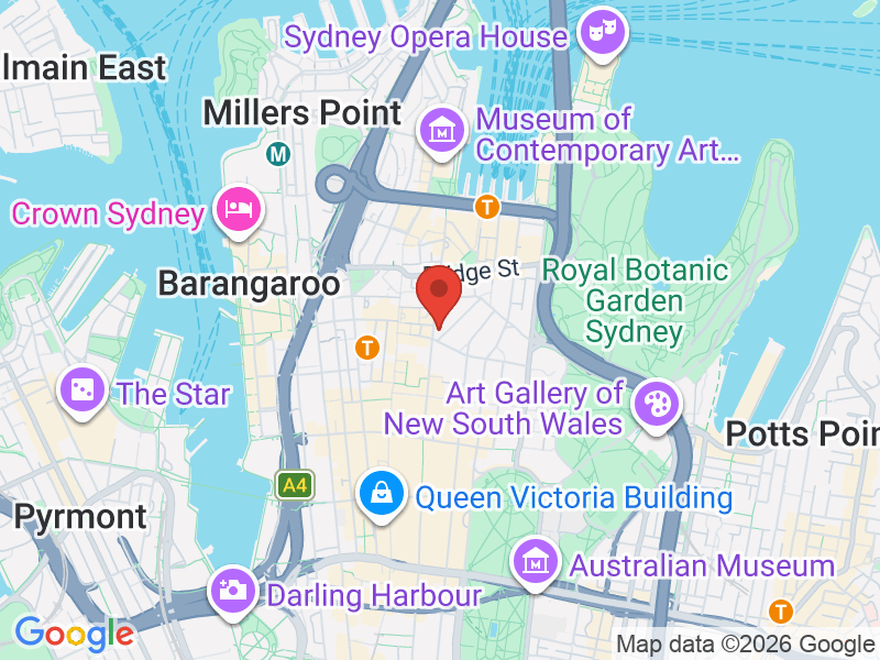 Map of Radisson Blu Hotel Sydney