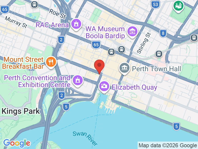 Map of Western Australian Industrial Relations Commission