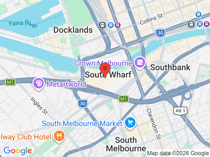Map of Melbourne Convention and Exhibition Centre (MCEC)